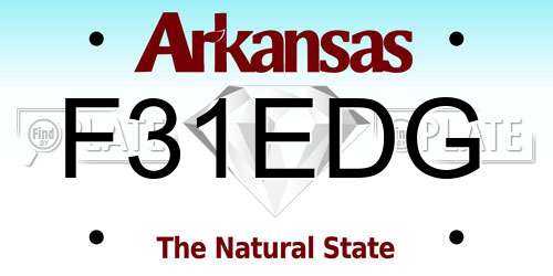F31EDG Arkansas License Plate