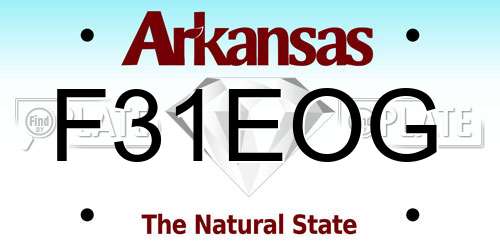 F31EOG Arkansas License Plate