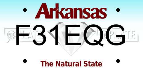 F31EQG Arkansas License Plate