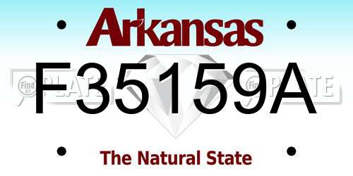 F35159A Arkansas License Plate