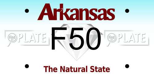 F50 Arkansas License Plate