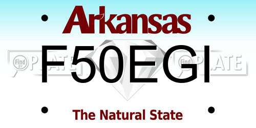 F50EGI Arkansas License Plate