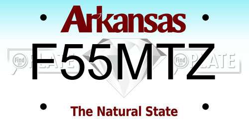 F55MTZ Arkansas License Plate