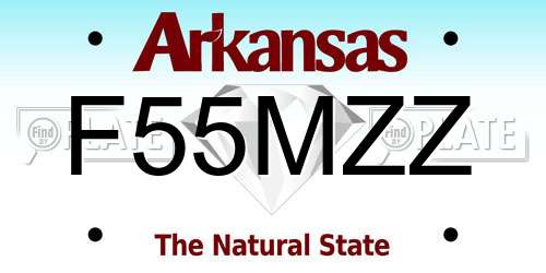 F55MZZ Arkansas License Plate