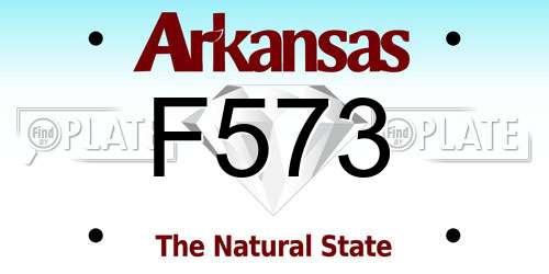 F573 Arkansas License Plate