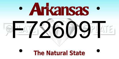 F72609T Arkansas License Plate