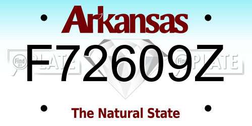 F72609Z Arkansas License Plate