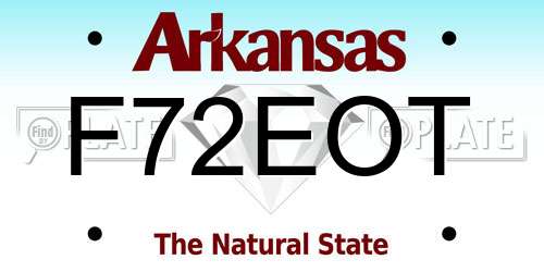 F72EOT Arkansas License Plate