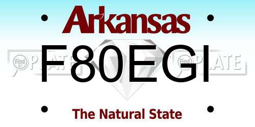 F80EGI Arkansas License Plate