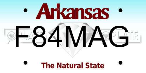 F84MAG Arkansas License Plate
