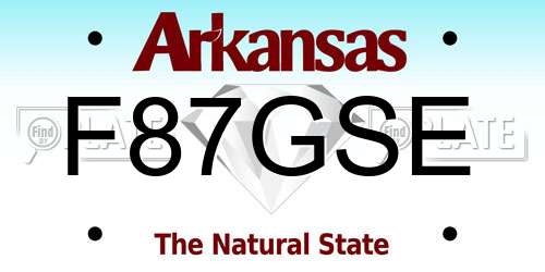 F87GSE Arkansas License Plate