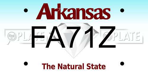 FA71Z Arkansas License Plate