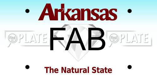 FAB Arkansas License Plate