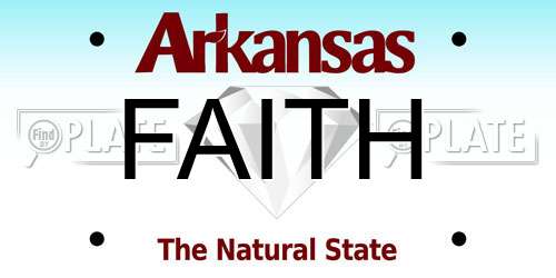 FAITH Arkansas License Plate