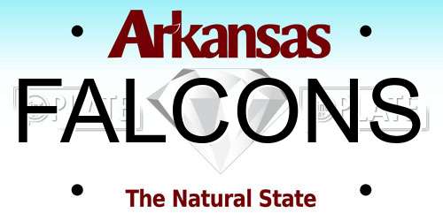 FALCONS Arkansas License Plate