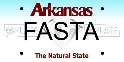 FASTA Arkansas License Plate