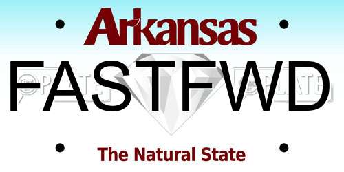 FASTFWD Arkansas License Plate