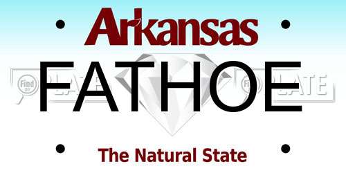 FATHOE Arkansas License Plate
