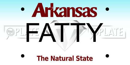 FATTY Arkansas License Plate