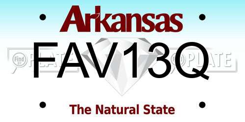 FAV13Q Arkansas License Plate