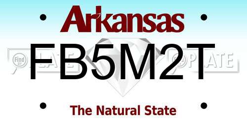 FB5M2T Arkansas License Plate