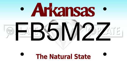 FB5M2Z Arkansas License Plate