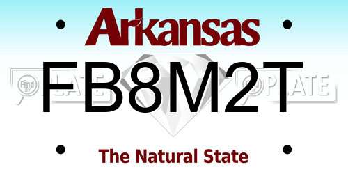 FB8M2T Arkansas License Plate
