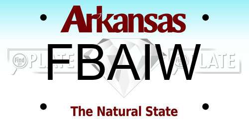 FBAIW Arkansas License Plate
