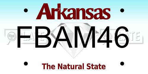 FBAM46 Arkansas License Plate