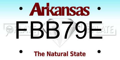 FBB79E Arkansas License Plate