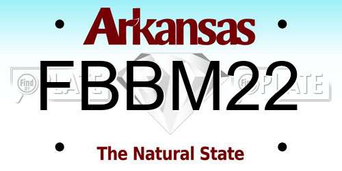 FBBM22 Arkansas License Plate