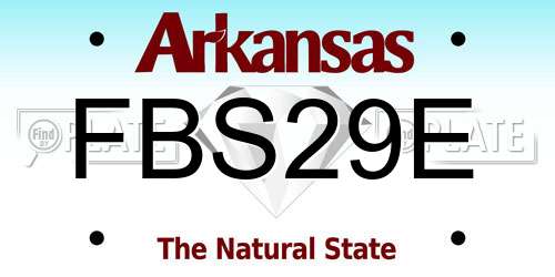 FBS29E Arkansas License Plate