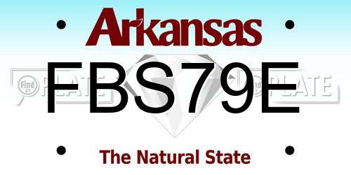 FBS79E Arkansas License Plate