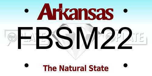 FBSM22 Arkansas License Plate
