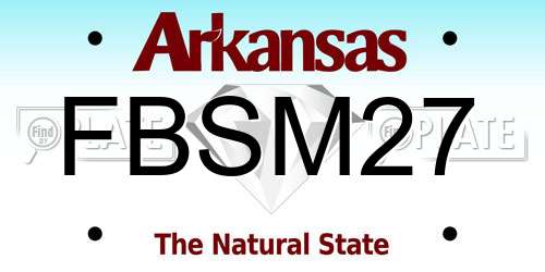 FBSM27 Arkansas License Plate