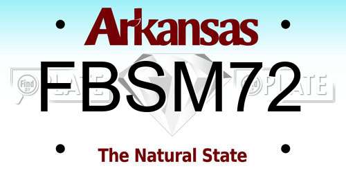 FBSM72 Arkansas License Plate