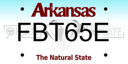 FBT65E Arkansas License Plate