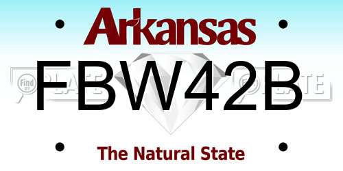 FBW42B Arkansas License Plate