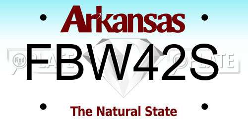 FBW42S Arkansas License Plate