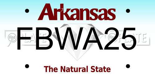 FBWA25 Arkansas License Plate