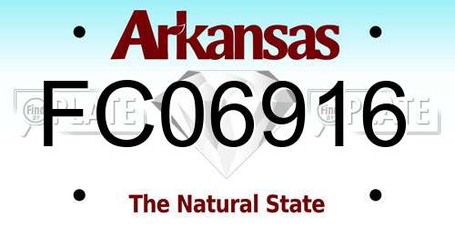 FC06916 Arkansas License Plate