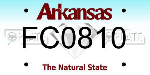 FC0810 Arkansas License Plate