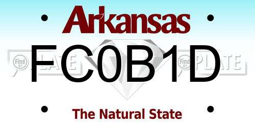 FC0B1D Arkansas License Plate