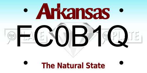 FC0B1Q Arkansas License Plate
