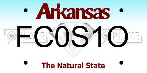 FC0S1O Arkansas License Plate