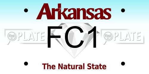 FC1 Arkansas License Plate