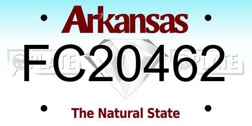 FC20462 Arkansas License Plate