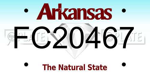 FC20467 Arkansas License Plate