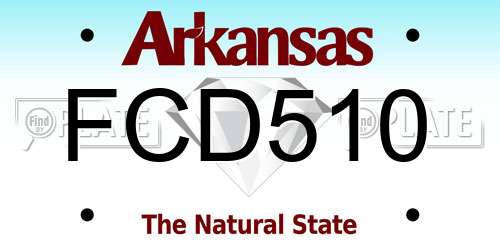 FCD510 Arkansas License Plate
