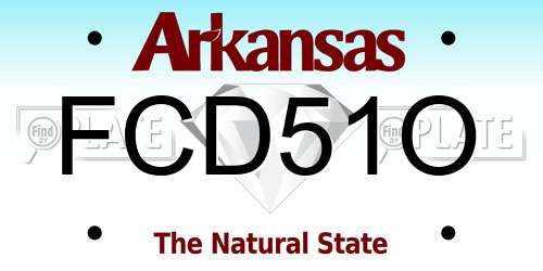FCD51O Arkansas License Plate